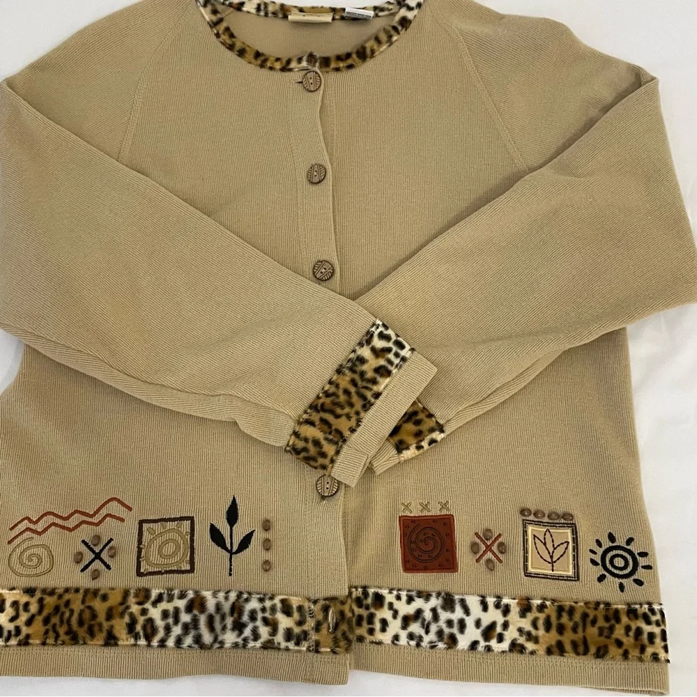 Sport Elle Beige Cardigan Sweater-Boho Artsy